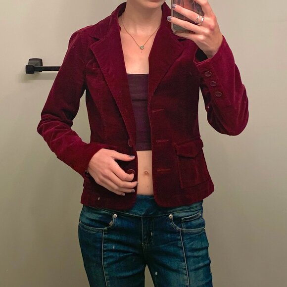 Fairweather Berry-Colored Corduroy Blazer - Picture 4 of 5